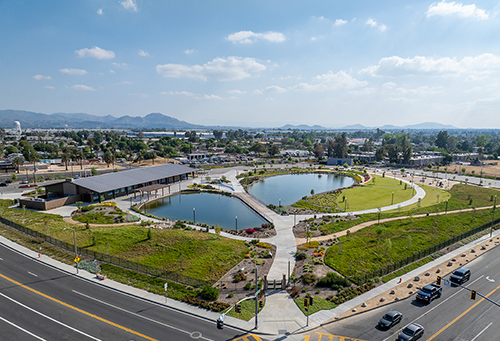 Sterling Natural Resource Center Administrative Center and demonstration garden.