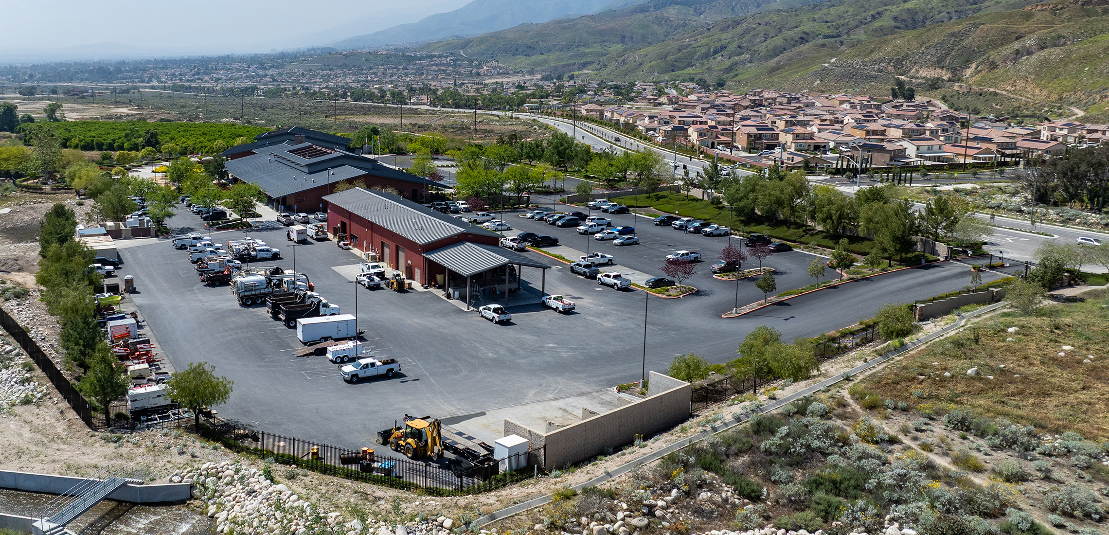 Drone photo of the District's headquarters